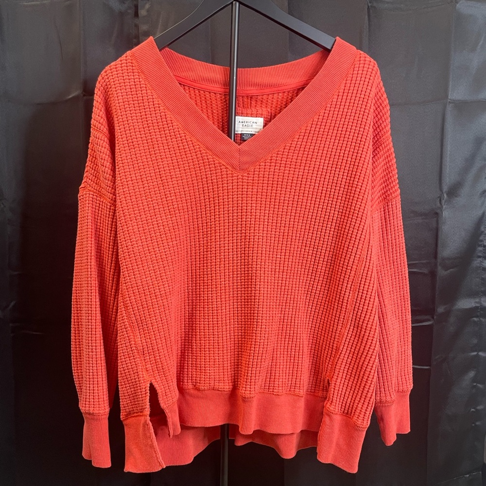 American Eagle Outfitters V-Neck Oversized Sweater
